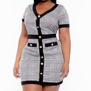 Curvy Sense Penelope Plaid Dress Size 3X